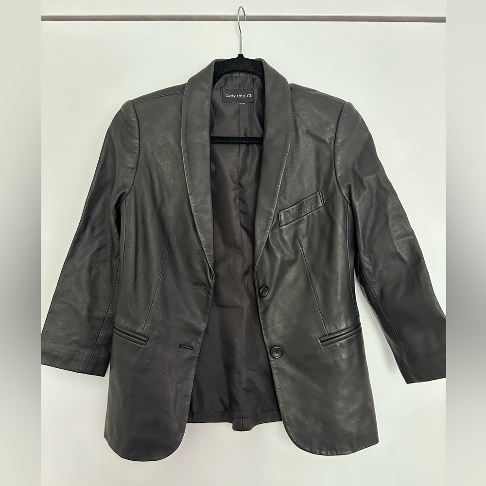 Authentic soft leather black Blazer